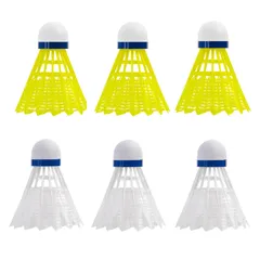 Hộp 6 quả cầu lông Agnite Nylon Siêu Nhẹ và Bền - Màu Trắng Vàng, Dụng Cụ Thể Thao Chất Lượng Cao, Dễ Điều Khiển