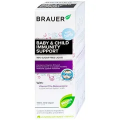 Siro Brauer Immunity hỗ trợ tăng đề kháng cho bé từ 6 tháng