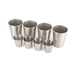 Bộ 8 Cốc Inox 304 Xếp Gọn CLS Có Túi Đựng - Đồ Dùng Cắm Trại Bền Đẹp, An Toàn Cho Sức Khỏe, Hoạt Động Ngoài Trời