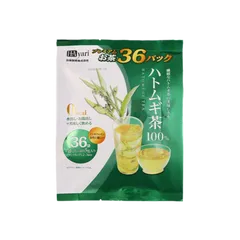 Trà Hayari Hatomugi Tea - Trà Thảo Mộc Hỗ Trợ Thanh Lọc và Làm Sáng Da Từ Hạt Ý Dĩ, Cam Thảo, 36 Gói