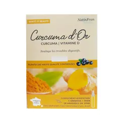 Tinh Chất Nghệ Nano Curcuma D'or Natinfran - Hỗ Trợ Tiêu Hóa và Làm Đẹp Da, Hộp 10 Ống, Công Nghệ Nano Tiên Tiến