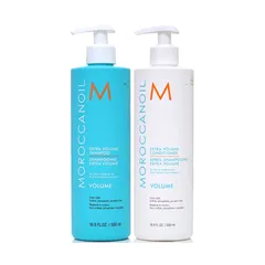 Cặp gội xả Moroccanoil Volume 500ml - Tăng cường độ bồng bềnh và phục hồi tóc mỏng, xẹp - Dầu argan tự nhiên, không sulfate, paraben
