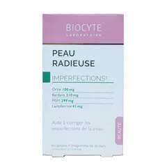 Viên uống hỗ trợ giảm mụn Biocyte Peau Radieuse Beauté - Kiểm soát dầu nhờn và cải thiện tình trạng da sáng khỏe, 60 viên
