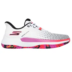 Giày Pickleball Skechers Viper Court Elite Nữ - Đen Hồng Thoáng Khí, Đệm êm và Đế Ngoài Đàn Hồi, Giày Tennis Thể Thao Chất Lượng
