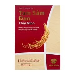 Viên uống Tam Sâm Đan Thái Minh - Tăng cường sức đề kháng tự nhiên cho cơ thể, hộp 30 viên bổ sung miễn dịch khỏe mạnh