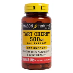 Viên Uống Mason Natural Tart Cherry 500mg - Hỗ Trợ Duy Trì Mức Axit Uric Khỏe Mạnh Và Sức Khỏe Khớp, Lọ 90 Viên