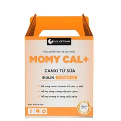 Canxi Sữa Hữu Cơ Momy Cal+ Dạng Nước Cho Bà Bầu - Hỗ Trợ Phát Triển Xương Răng, Bổ Sung Vitamin D3, Hương Vị Dễ Uống, Hộp 30 Túi