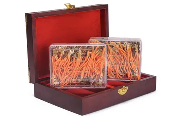 Đông Trùng Hạ Thảo Ký Chủ Nhộng - VNHERBS Hộp Gỗ 80 con - Sản Phẩm Dinh Dưỡng Từ Nấm Cordyceps Militaris Tăng Cường Sức Khỏe