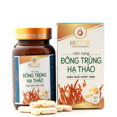 Viên Đông Trùng Hạ Thảo Hector Nguyên Chất Hộp 30 Viên - Tăng Cường Sinh Lực, Hỗ Trợ Tim Mạch và Đường Hô Hấp