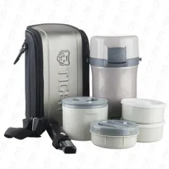 Cà Mèn Cơm Giữ Nhiệt Tiger 4 Ngăn 1.48L - Hộp Đựng Cơm Sang Trọng, Tiện Lợi, Công Nghệ Chống Bám Bẩn, Phù Hợp Đi Văn Phòng Và Dã Ngoại