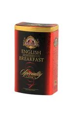 Trà Đen Ceylon Basilur English Breakfast Cao Cấp - Hộp Thiếc 100g - Trà Uống Sáng Tinh Tế Thương Hiệu Sri Lanka