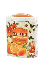 Trà Thảo Mộc Basilur Hộp Thiếc 100g - Trái Cam Máu Hương Thơm Ngon, Tăng Cường Sức Khỏe và Chống Oxy Hóa
