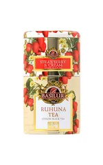 Trà Đen Ceylon Basilur Vị Dâu Kem Ruhuna - Hộp Thiếc Nguyên Chất, Trải Nghiệm Uống Trà Độc Đáo từ Sri Lanka