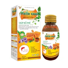 Siro bổ phế Helix Cool 100ml - Hỗ trợ giảm ho, cảm lạnh cho trẻ em và người lớn, chứa chiết xuất tự nhiên từ Pháp.