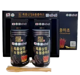Cao Hắc Sâm Đông Trùng Hạ Thảo Chambarunsam Hàn Quốc Set 2 Lọ 240g - Tăng Cường Sức Đề Kháng, Bồi Bổ Toàn Diện, Quà Tặng Sang Trọng