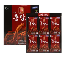 Nước Hồng Sâm Pocheon Hàn Quốc 6 Năm Tuổi - Hộp 30 Gói x 70ml, Thức Uống Chống Căng Thẳng, Hồi Phục Sức Khỏe Tốt Nhất