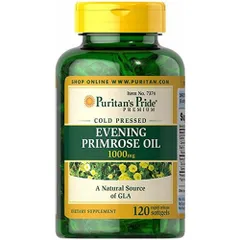 Tinh Dầu Hoa Anh Thảo Puritan's Pride Evening Primrose Oil 1000mg - Giảm Triệu Chứng PMS, Cải Thiện Da, Tóc, Móng - 120 Viên Mỹ