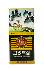 Hắc Sâm Khô Nguyên Củ Hộp Thiếc 300g Insam Hàn Quốc - Bồi Bổ Sức Khỏe, Tăng Cường Miễn Dịch, Quà Tặng Sang Trọng