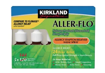Set 5 Lọ Xịt Viêm Xoang Dị Ứng Kirkland Signature Aller-Flo 79ml - Giải Pháp Hỗ Trợ Hiệu Quả Cho Dị Ứng Mũi, Mỹ