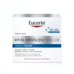 Kem Dưỡng Ban Đêm Eucerin Hyaluron 3X+ Filler 50ml - Chăm Sóc Da Chống Lão Hóa, Cấp Ẩm, Ngăn Ngừa Nếp Nhăn
