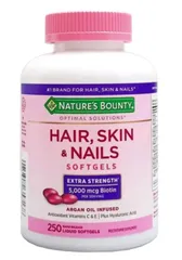 Viên uống đẹp da, tóc và móng Nature's Bounty Hair, Skin & Nails 250 viên - Giải pháp làm đẹp hoàn hảo từ Mỹ