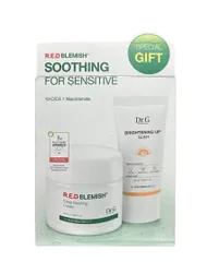 Bộ kem dưỡng ẩm Dr.G R.E.D BLEMISH Clear Soothing Cream 70ml & kem chống nắng Brightening Up Sun+ 20ml cho da nhạy cảm, dầu mụn