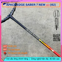 Vợt Cầu Lông Apacs EDGE SABER 7 New Red 4U - Vợt Dễ Điều Khiển, Đánh Phong Trào, Thiết Kế Màu Đỏ Sắc Sảo