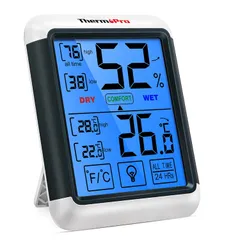Nhiệt Ẩm Kế Điện Tử ThermoPro TP55 Nhật Bản - Cảm Biến Chính Xác, Màn Hình Cảm Ứng LCD, Đo Nhiệt Độ & Độ Ẩm Thông Minh