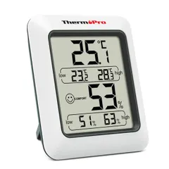 Nhiệt ẩm kế điện tử ThermoPro TP50 Nhật Bản - Đo nhiệt độ và độ ẩm, chính xác từ -58 đến 158 độ F, màn hình LCD rõ ràng, thiết kế tiện lợi.