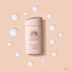 Kem Chống Nắng Anessa Perfect UV Sunscreen Mild Milk SPF50+ PA++++ - Dành Cho Da Nhạy Cảm, Chất Lỏng Thấm Nhanh, Dưỡng Ẩm Tự Nhiên