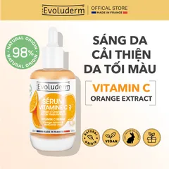 Serum Vitamin C Evoluderm 30ml - Tinh Chất Dưỡng Da Sáng Mịn, Chống Oxy Hóa, Dành Cho Mọi Loại Da, Thiên Nhiên, Thuần Chay