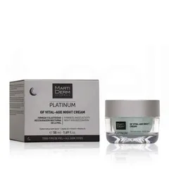 Kem Dưỡng Ban Đêm MartiDerm Platinum GF Vital Age - Kem Dưỡng Da Tái Tạo Độ Ẩm và Đàn Hồi, Chống Lão Hóa, Phù Hợp Mọi Loại Da