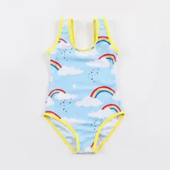 Đồ Bơi Bé Gái Sát Nách Họa Tiết Hoa - Áo Tắm Monokini Chống Nước Cho Mùa Hè, Đi Biển, Bơi Lội, Chất Liệu Mềm Mại