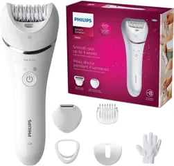 Máy Nhổ Lông Philips Series 8000 BRE715/00 - Tẩy Lông Mạnh Mẽ, Nhẹ Nhàng, Pin Sạc, Dùng Trong Bồn Tắm, Gọng Cua Tặng Kèm