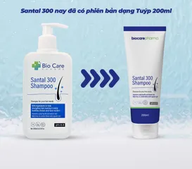 Dầu Gội Santal 300 Biocare Pharma 200ml - Hỗ Trợ Loại Bỏ Gàu Ngứa, Dưỡng Tóc Khỏe Mạnh, Chống Dầu Nhờn