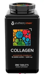 Viên Uống Collagen Youtheory Dành Cho Nam 390 Viên - Hỗ Trợ Đẩy Lùi Lão Hóa, Giúp Da Khỏe Mạnh và Tóc Dày Dặn - Sản Phẩm USA