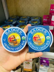 Sáp Dầu Ấm Ngực Giảm Ho Nghẹt Mũi Thành Phần Hữu Cơ Lành Tính Cho Bé BADGER Organic Chest Rub 56g.