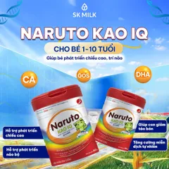 Sữa Bột Naruto Kao IQ 850g - Dinh Dưỡng Cho Bé 1-10 Tuổi, Giúp Tăng Chiều Cao và Phát Triển Trí Não, Hỗ Trợ Miễn Dịch