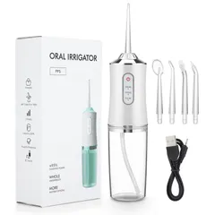 Máy Tăm Nước Cầm Tay Oral Irrigator 3 Chế Độ - Sạc USB Chống Thấm Nước, Dung Tích 240ml, Phù Hợp Dành Cho Người Niềng Răng