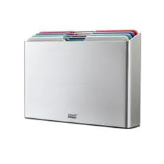 Bộ 4 Thớt Joseph Joseph 60215 Folio Lớn - Dụng Cụ Nhà Bếp Cao Cấp Với Thiết Kế Tầng và Chất Liệu Cao Cấp, An Toàn Khi Sử Dụng