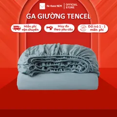 Ga giường Lụa Tencel 60S Cao Cấp - Drap Bo Chun Mền Mại, Thoáng Mát, Sang Trọng Cho Giấc Ngủ Hoàn Hảo 1m2-2m2