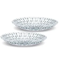 Bộ đĩa tròn Nachtmann Bossa Nova 21cm - 2 chiếc thủy tinh pha lê sang trọng cho bữa tiệc và trang trí nội thất hiện đại