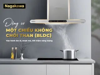 Máy Hút Mùi Cao Cấp Nagakawa NKTH03M70 - Công Nghệ NaSYNC, Động Cơ BLDC, Thiết Kế Sang Trọng, Miễn Phí Lắp Đặt, Bảo Hành 5 Năm