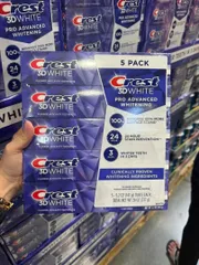 Kem đánh Crest 3D White Vivid Ultra làm trắng răng lốc 5 tuýp 150g 