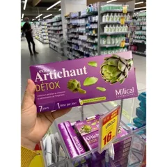Thực phẩm chức năng Thải độc gan Extra Artichaut Detox Milical của Pháp 7 ống