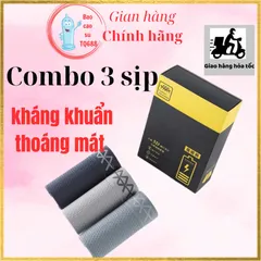 Bộ 3 Sịp Đùi Nam Kháng Khuẩn Thấm Hút Mồ Hôi - Quần Lót Cotton Thoáng Mát Dành Cho Nam Tử 50-73kg