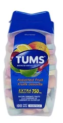 Viên nhai giảm đau dạ dày Tums Extra Strength 750 của Mỹ 100 viên của Mỹ