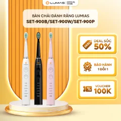 Bàn Chải Đánh Răng Điện Lumias SET-900 - Chống Nước IPX7, 5 Chế Độ Làm Sạch, Sạc USB, Thời Gian Sử Dụng 1 Năm