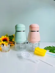 Máy Xay Thịt Đa Năng Hattiecs 6 Lưỡi - Cối Thủy Tinh 0.3L, Xay Đồ Ăn Dặm Cho Bé, Dễ Vệ Sinh, Quà Tặng Thú Vị