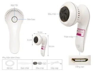 Máy tẩy da chết gót chân Rio PEDI3 - Thiết bị làm đẹp cao cấp 60 Second Spa Pedi, giúp loại bỏ tế bào chết, da mềm mại và mịn màng.